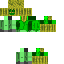 Green Minecraft skin texture, 64x64 pixels