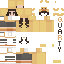 Orange yellow Minecraft skin texture, 64x64 pixels
