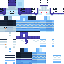Blue Minecraft skin texture, 64x64 pixels