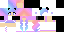 Minecraft skin texture, 64x32 legacy pixels