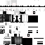 White Minecraft skin texture, 64x64 pixels