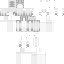 White Minecraft skin texture, 64x64 pixels