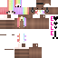 Brown orange Minecraft skin texture, 64x64 pixels