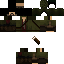 Black yellow Minecraft skin texture, 64x64 pixels