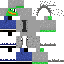 Gray Minecraft skin texture, 64x64 pixels