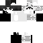 White Minecraft skin texture, 64x64 pixels