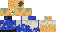 Minecraft skin texture, 64x32 legacy pixels