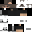 Black Minecraft skin texture, 64x64 pixels