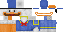 Minecraft skin texture, 64x32 legacy pixels