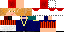 Minecraft skin texture, 64x32 legacy pixels
