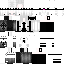 White Minecraft skin texture, 64x64 pixels