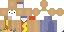 Minecraft skin texture, 64x32 legacy pixels