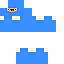 Blue Minecraft skin texture, 64x64 pixels