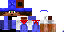 Minecraft skin texture, 64x32 legacy pixels