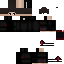 Black Minecraft skin texture, 64x64 pixels