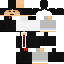 Black white Minecraft skin texture, 64x64 pixels