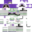 Green Minecraft skin texture, 64x64 pixels