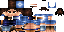Minecraft skin texture, 64x32 legacy pixels