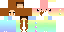 Minecraft skin texture, 64x32 legacy pixels