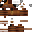 Brown Minecraft skin texture, 64x64 pixels