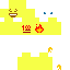 Yellow Minecraft skin texture, 64x64 pixels