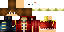 Minecraft skin texture, 64x32 legacy pixels
