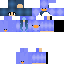 Blue Minecraft skin texture, 64x64 pixels