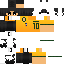 Orange Minecraft skin texture, 64x64 pixels