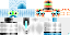 Minecraft skin texture, 64x32 legacy pixels