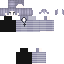 Gray Minecraft skin texture, 64x64 pixels