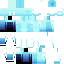 Blue Minecraft skin texture, 64x64 pixels