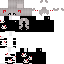 Black Minecraft skin texture, 64x64 pixels