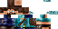Minecraft skin texture, 64x32 legacy pixels