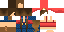 Minecraft skin texture, 64x32 legacy pixels