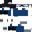 Blue Minecraft skin texture, 64x64 pixels