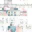 Minecraft skin texture, 64x64 pixels