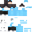 Blue Minecraft skin texture, 64x64 pixels