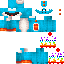 Minecraft skin texture, 64x64 pixels