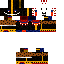 Black Minecraft skin texture, 64x64 pixels