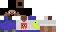 Minecraft skin texture, 64x32 legacy pixels