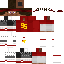 Red Minecraft skin texture, 64x64 pixels