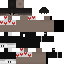 Black gray Minecraft skin texture, 64x64 pixels