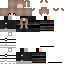 Black gray Minecraft skin texture, 64x64 pixels