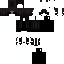 Black Minecraft skin texture, 64x64 pixels