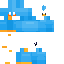 Blue Minecraft skin texture, 64x64 pixels