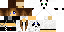Minecraft skin texture, 64x32 legacy pixels