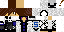 Minecraft skin texture, 64x32 legacy pixels