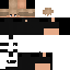 Black Minecraft skin texture, 64x64 pixels