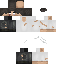 White Minecraft skin texture, 64x64 pixels