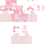 Red pink Minecraft skin texture, 64x64 pixels